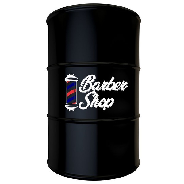 Barber Shop Texte Blanc